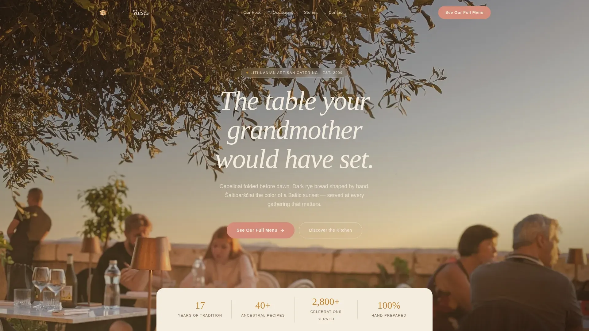 Lithuanian Cuisine Booking Website Template