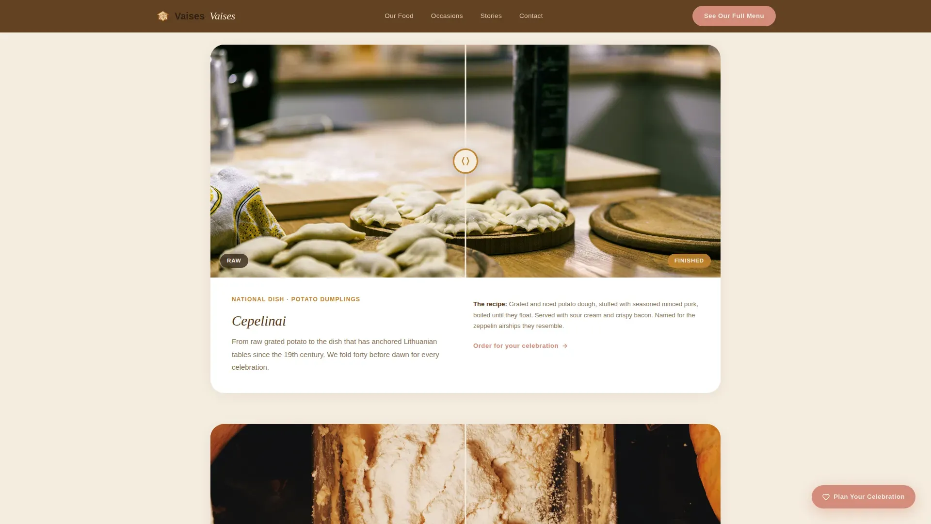 Lithuanian Cuisine Booking Website Template