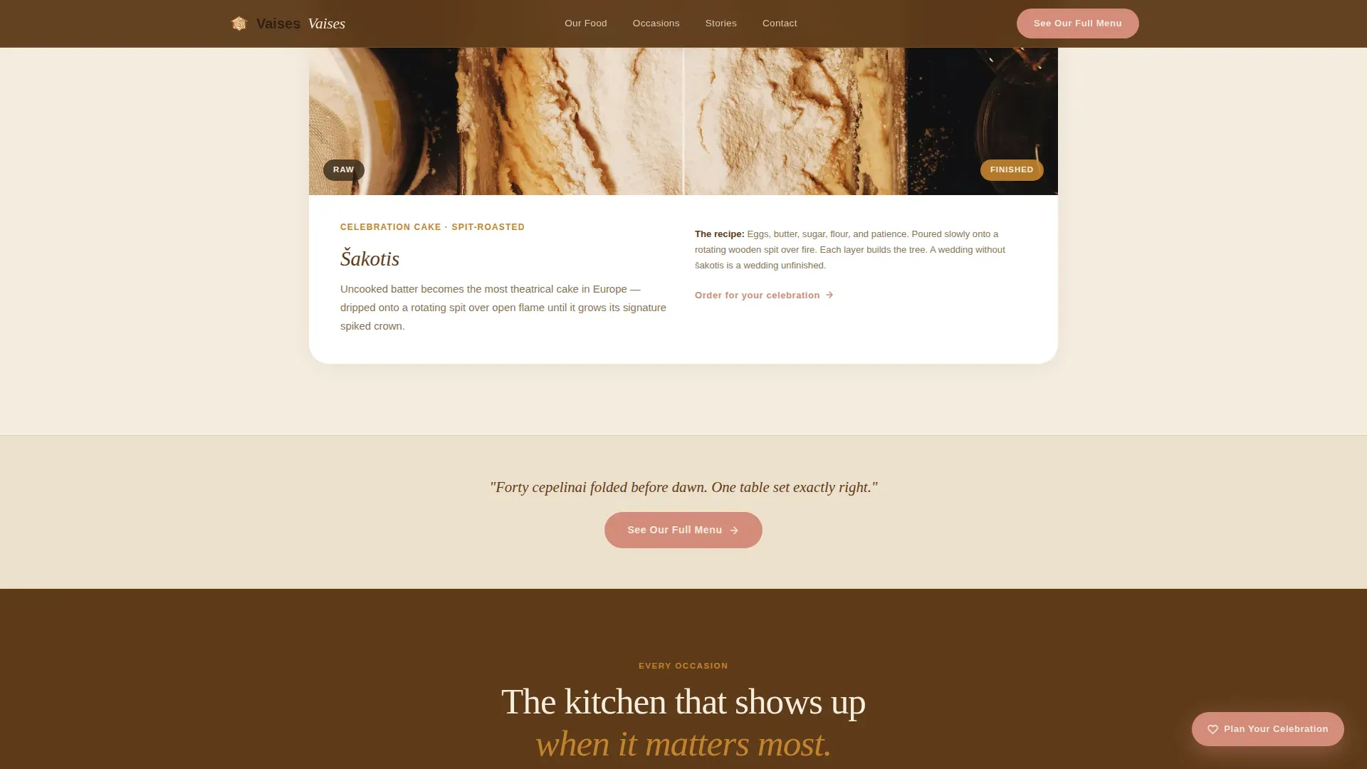 Lithuanian Cuisine Booking Website Template