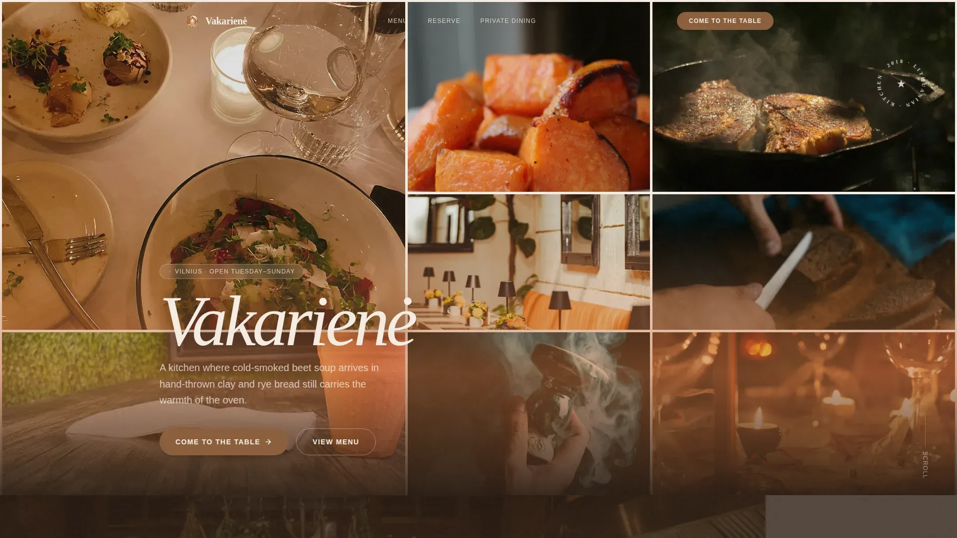 Elite Dining Experience Landing Page Template
