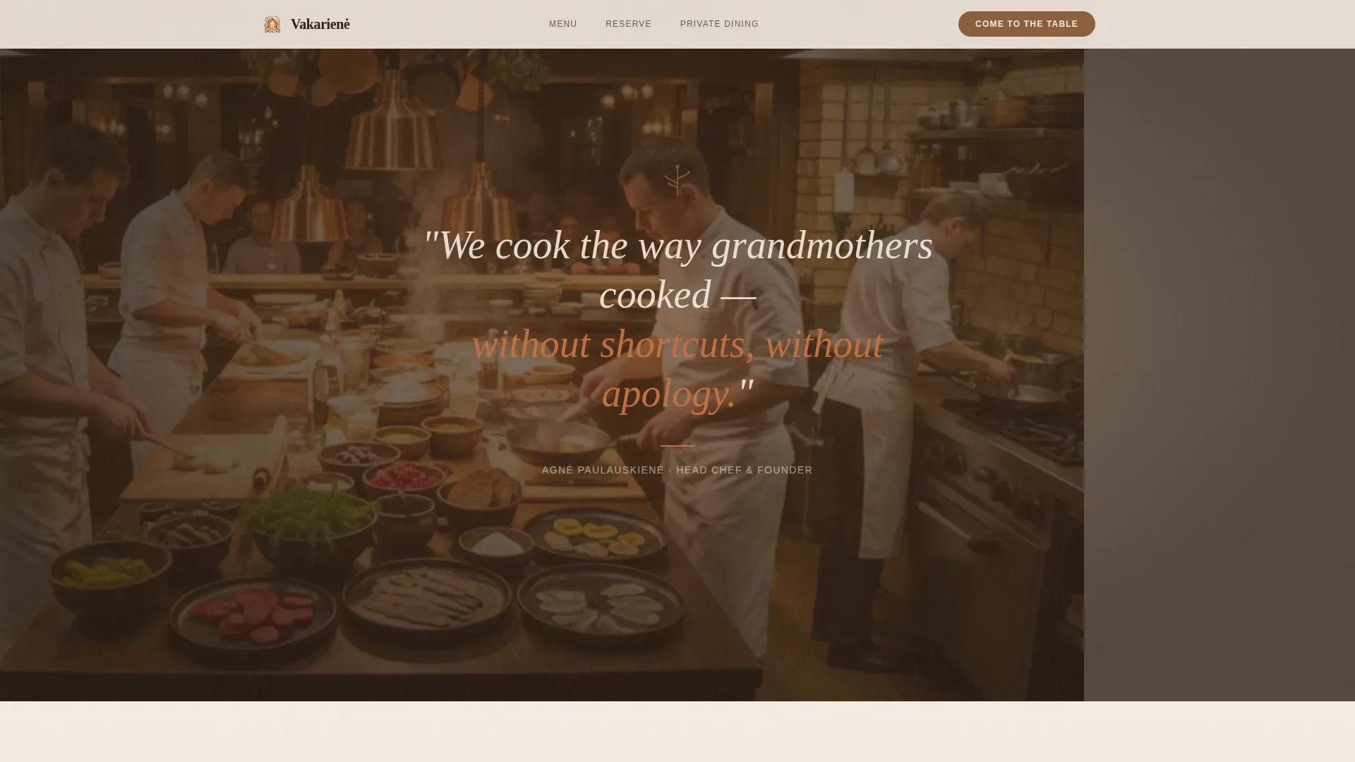 Elite Dining Experience Landing Page Template