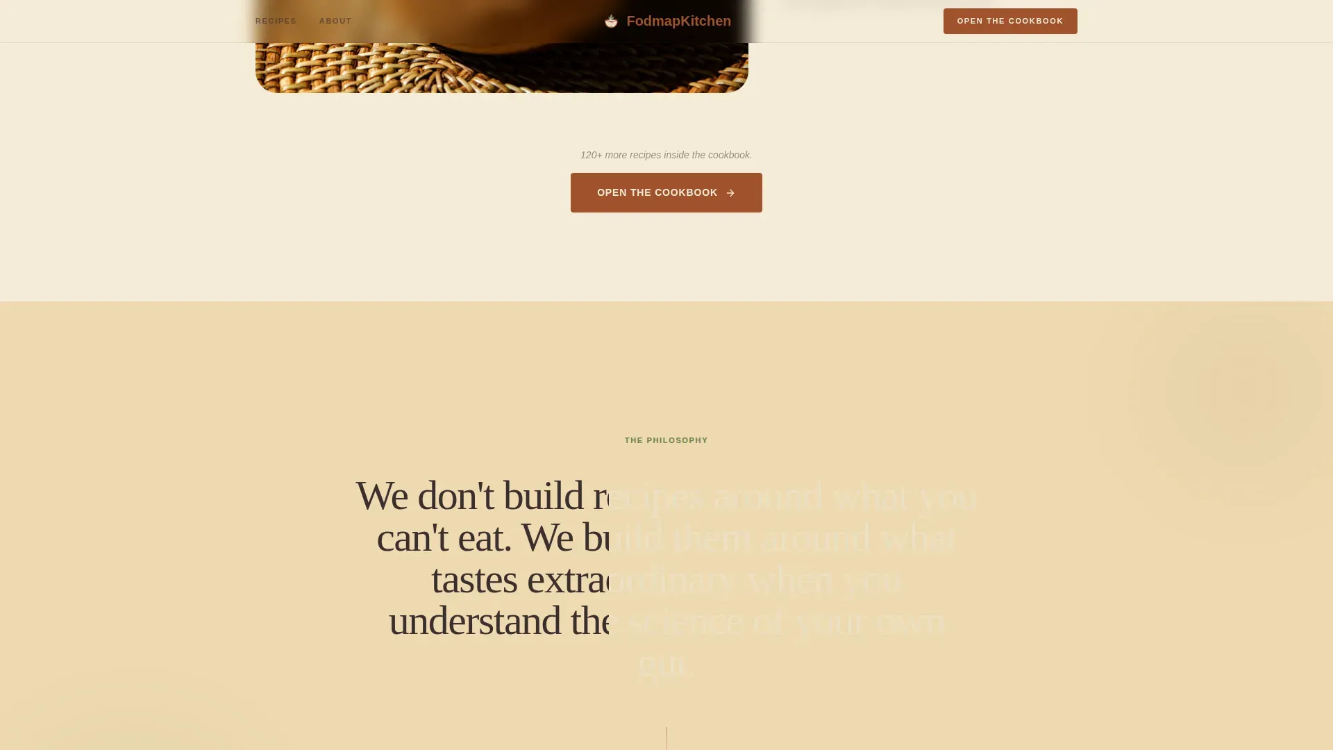Complete Low-FODMAP Food & Dining Professional Website Template