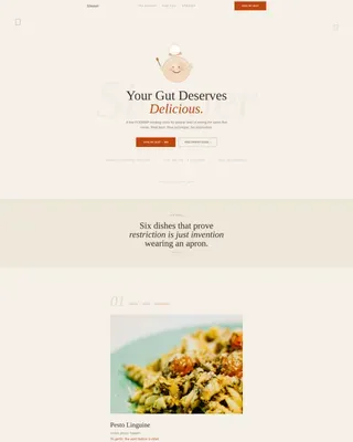 Low-FODMAP Cooking Class Landing Page Template