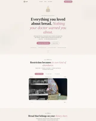 Artisan Sodium-Free Bakery Landing Page Template