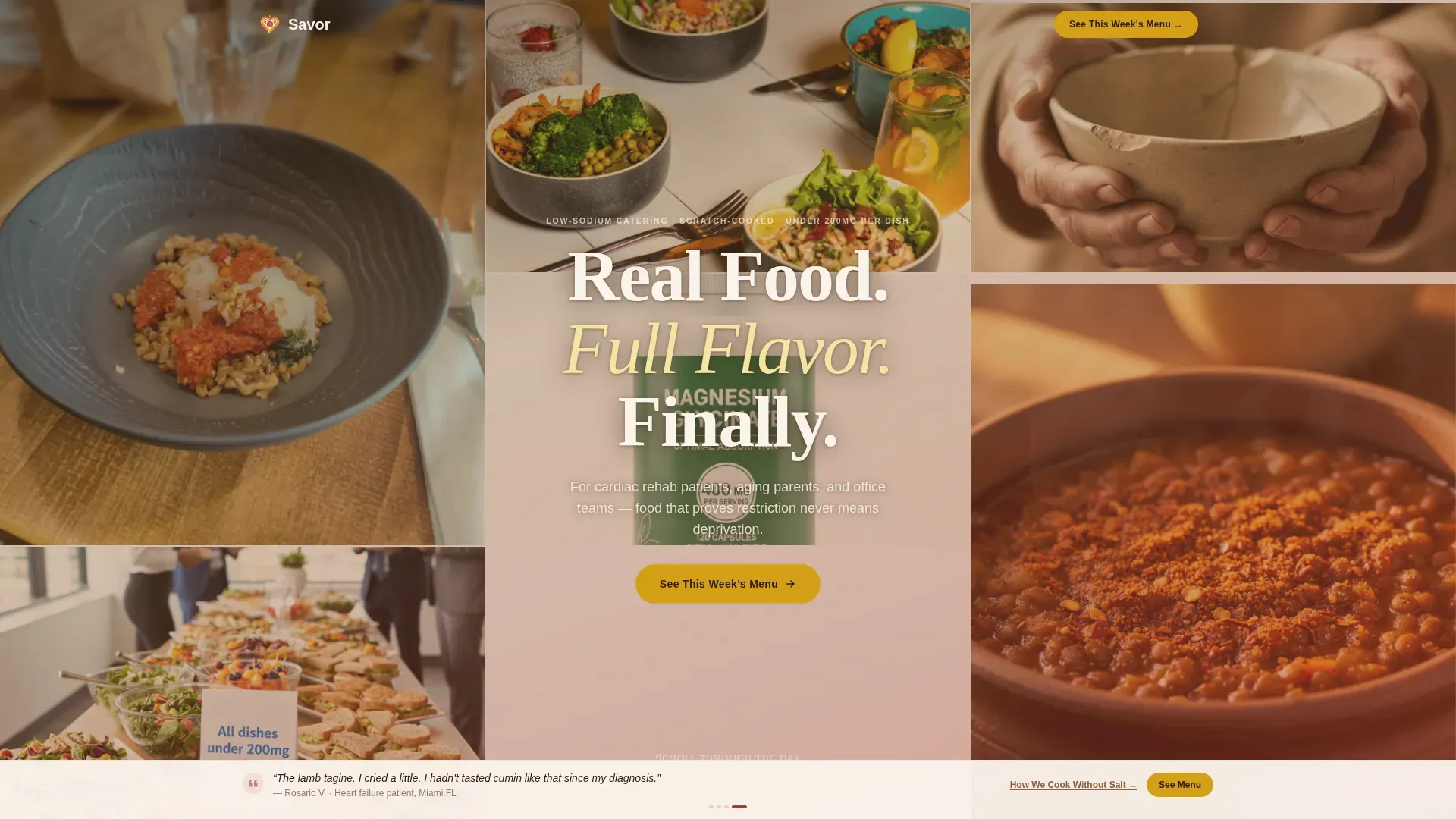 Refined Heart-Healthy Catering Landing Page Template