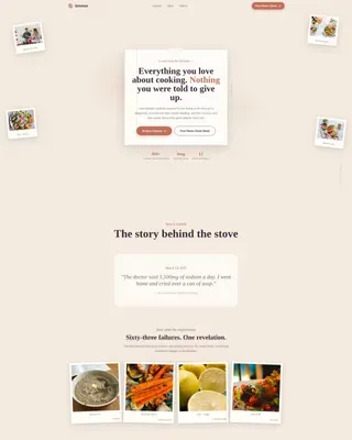 Low-Sodium Cooking Class Landing Page Template