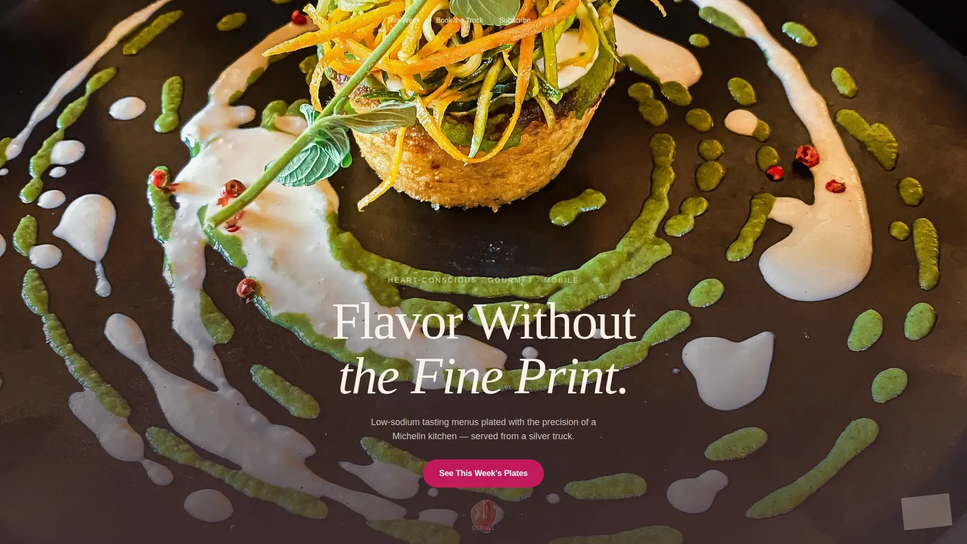 Gourmet Cardiac Truck Landing Page Template