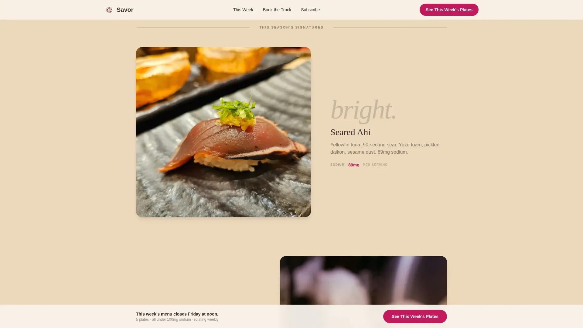 Gourmet Cardiac Truck Landing Page Template