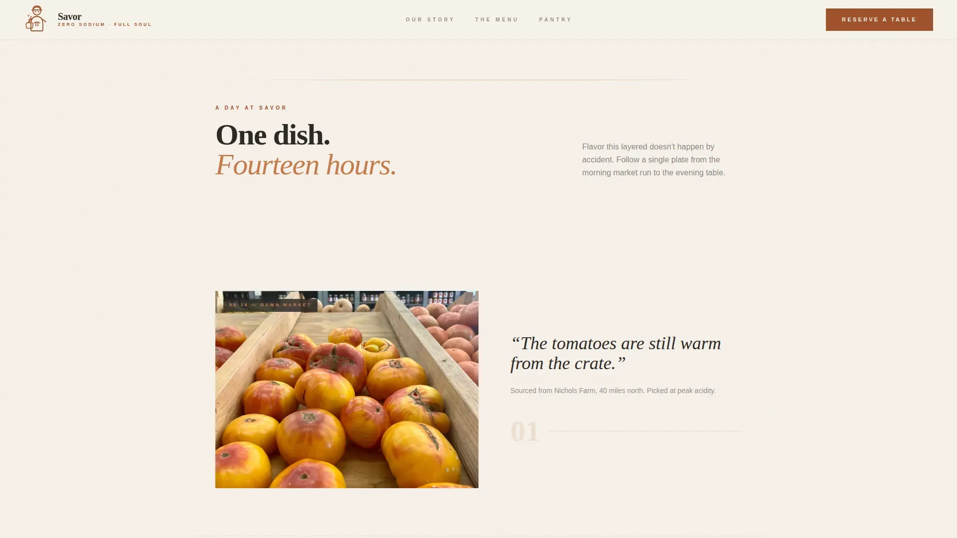 Curated Cardiac Restaurant Landing Page Template