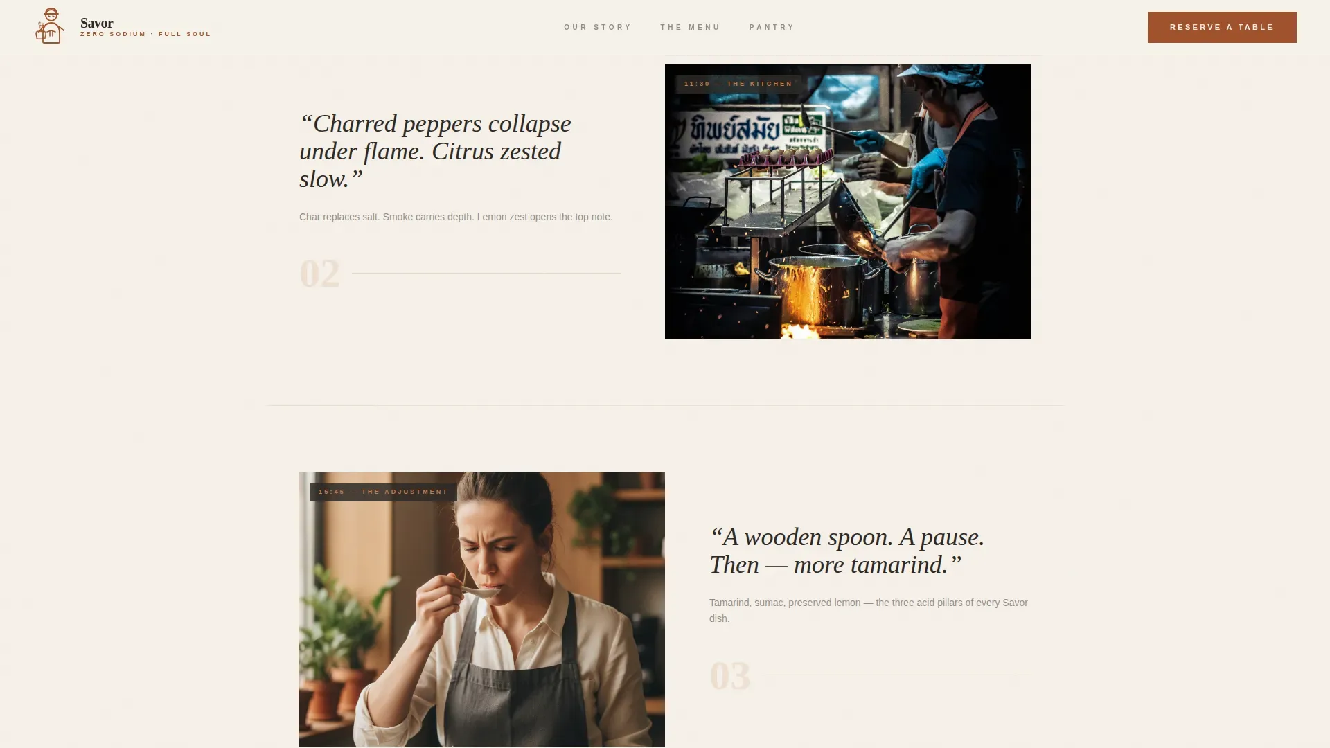 Curated Cardiac Restaurant Landing Page Template
