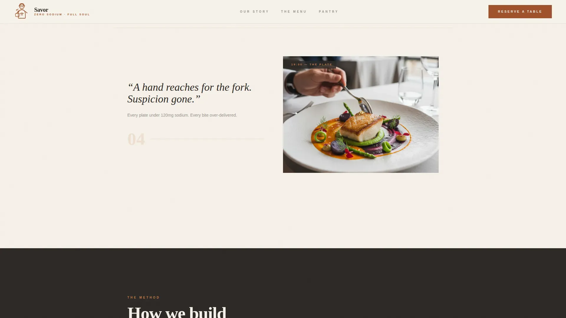 Curated Cardiac Restaurant Landing Page Template