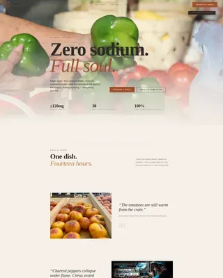 Curated Cardiac Restaurant Landing Page Template