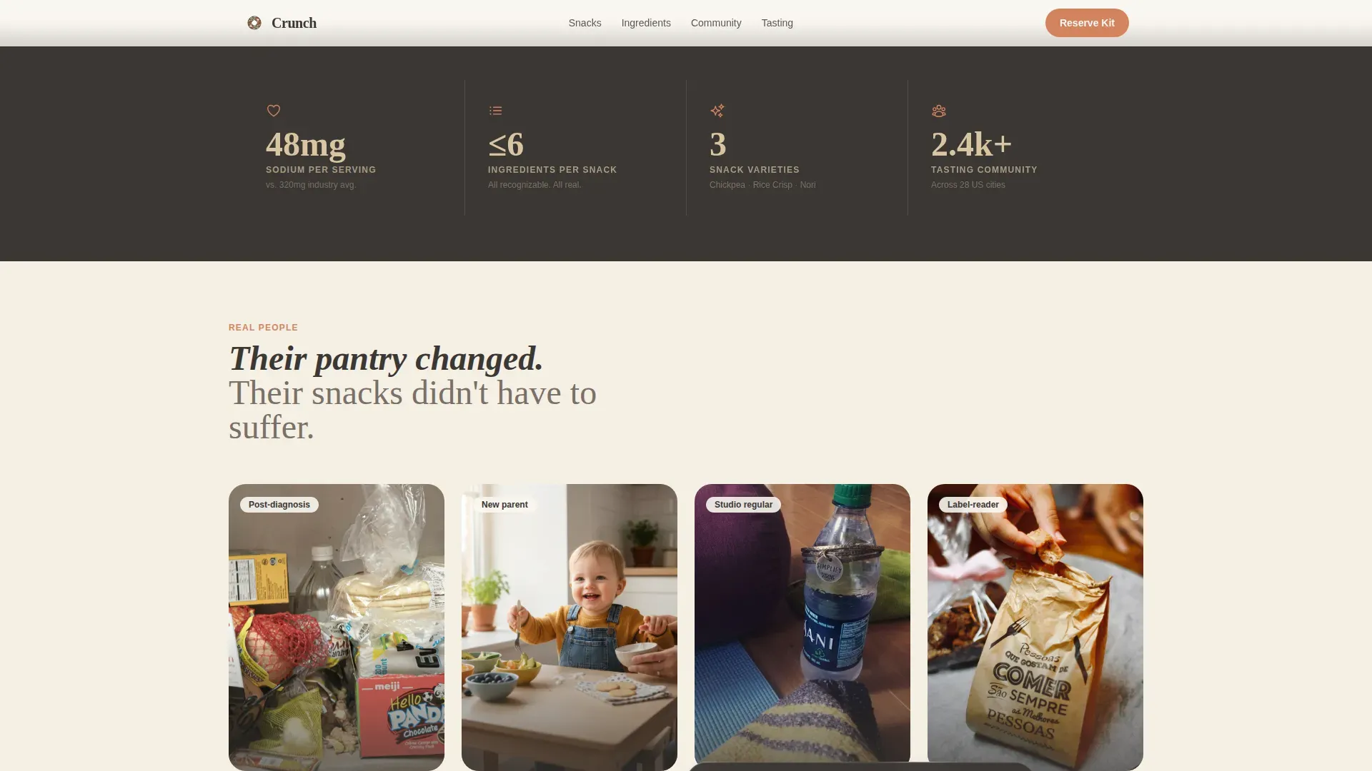 Gourmet Cardiac Snacks Landing Page Template