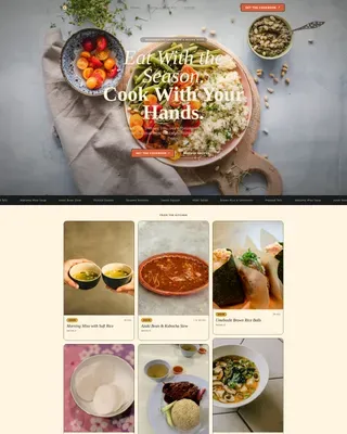 Nourishing Macrobiotic Blog Landing Page Template