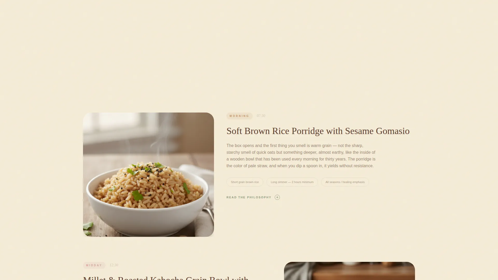 Macrobiotic Meal Delivery Landing Page Template