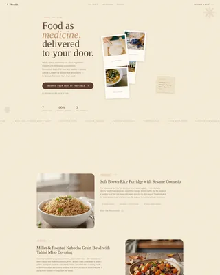 Macrobiotic Meal Delivery Landing Page Template