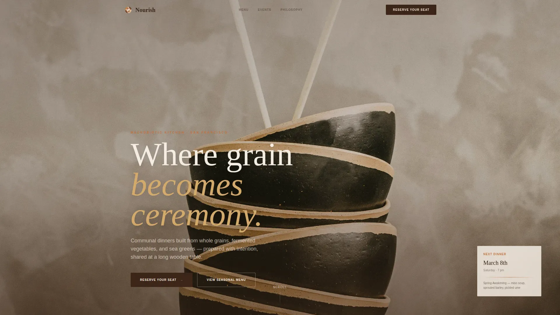 Premium Macrobiotics Landing Page Template