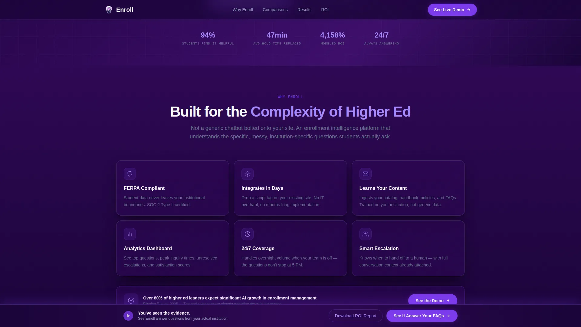 AI for Higher Education Education Website Template
