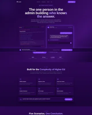 AI for Higher Education Education Website Template