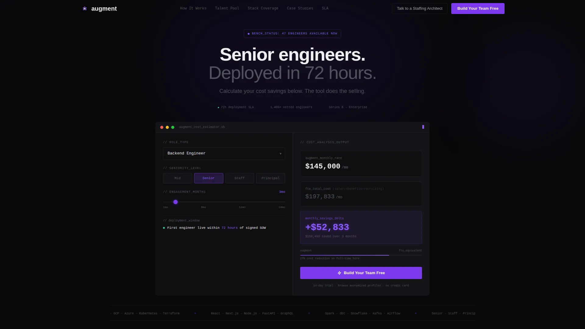Specialist IT Services & Consulting Cost Estimator Website Template