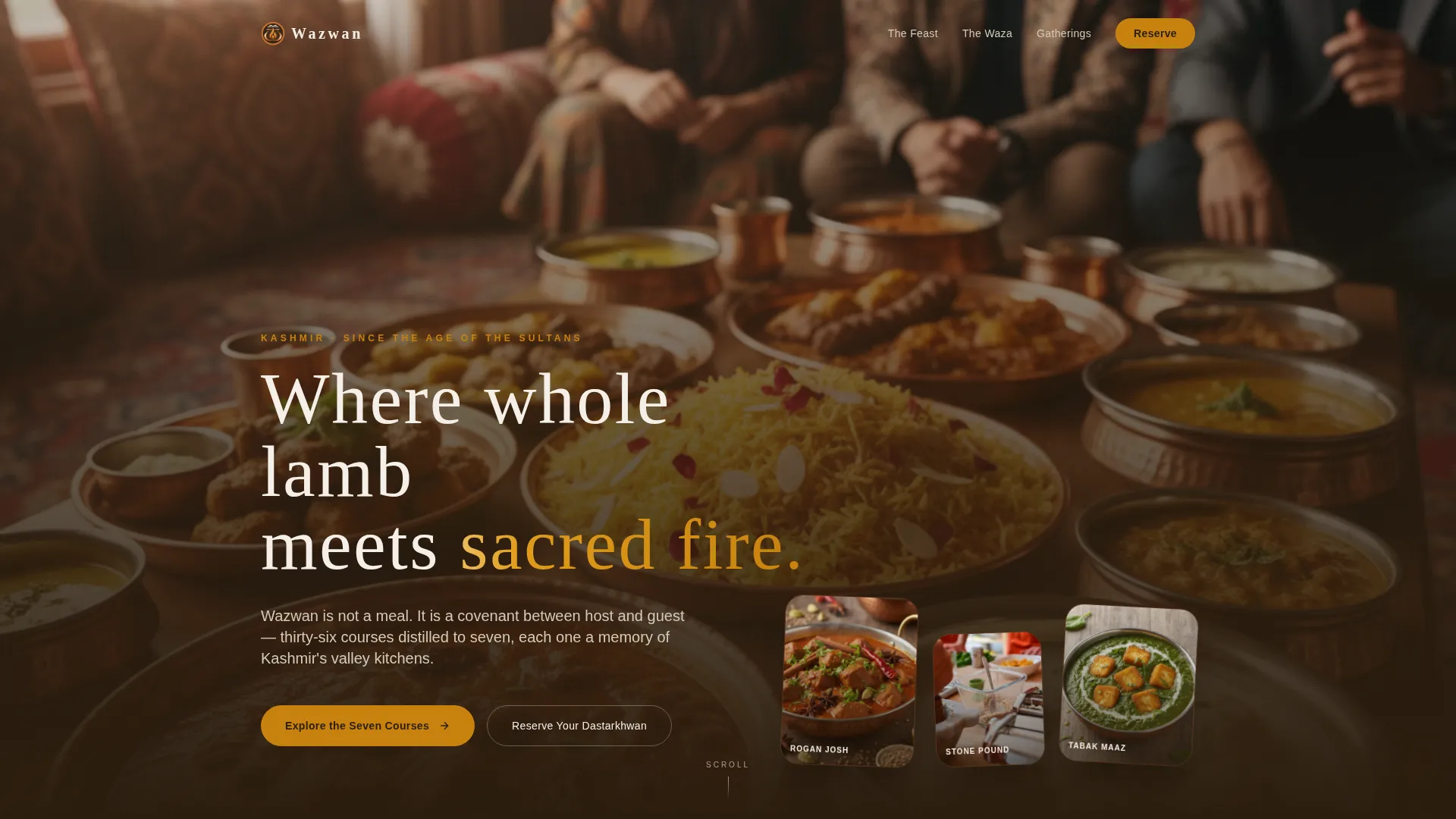 Regional & Specialty Restaurant Booking Website Template