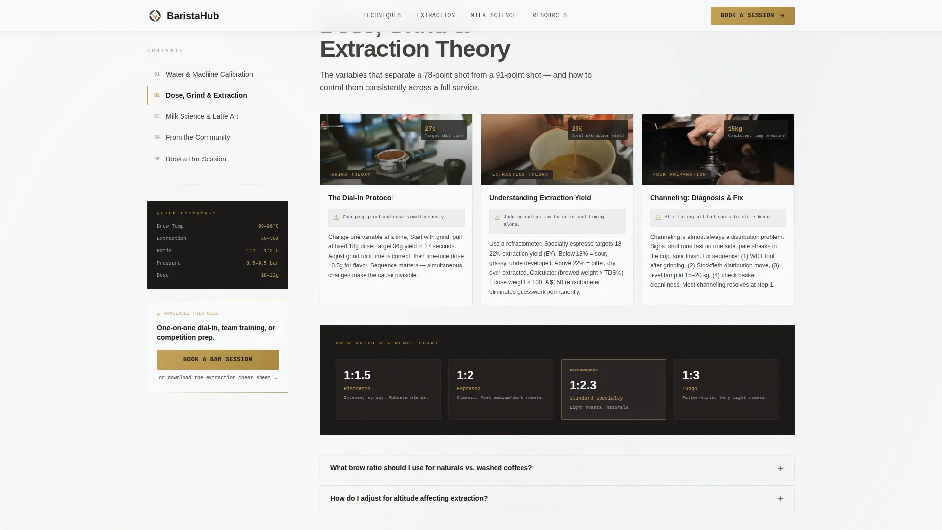 Barista Booking Website Template