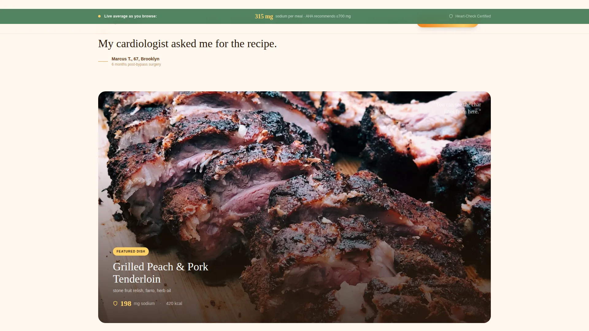 Low-Sodium Food & Dining Blog Website Template