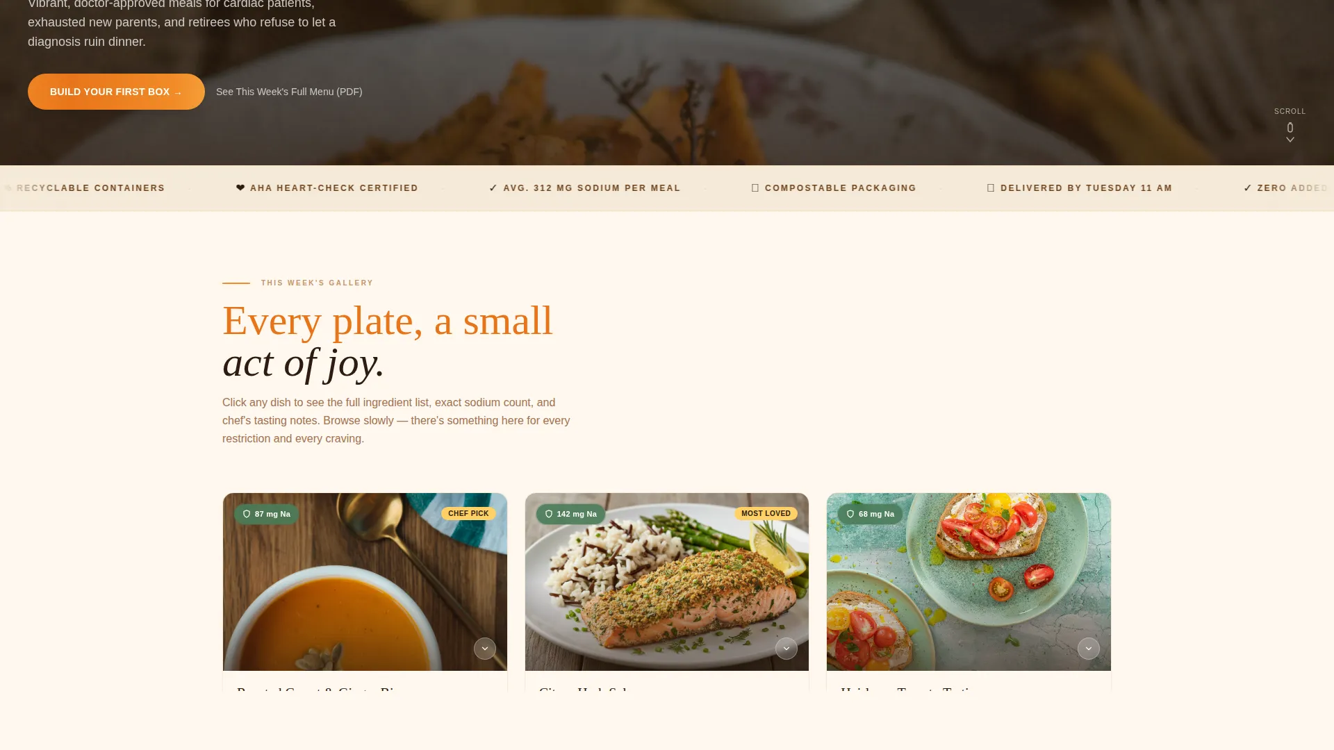 Low-Sodium Food & Dining Blog Website Template