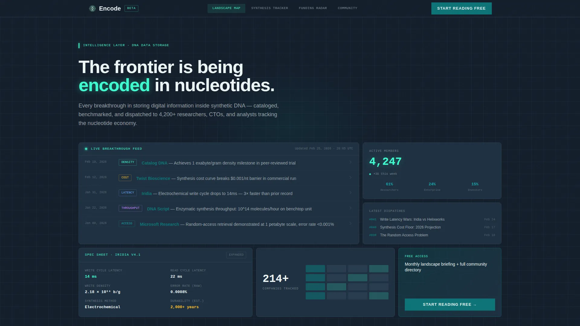Authoritative Genetic Storage Landing Page Template