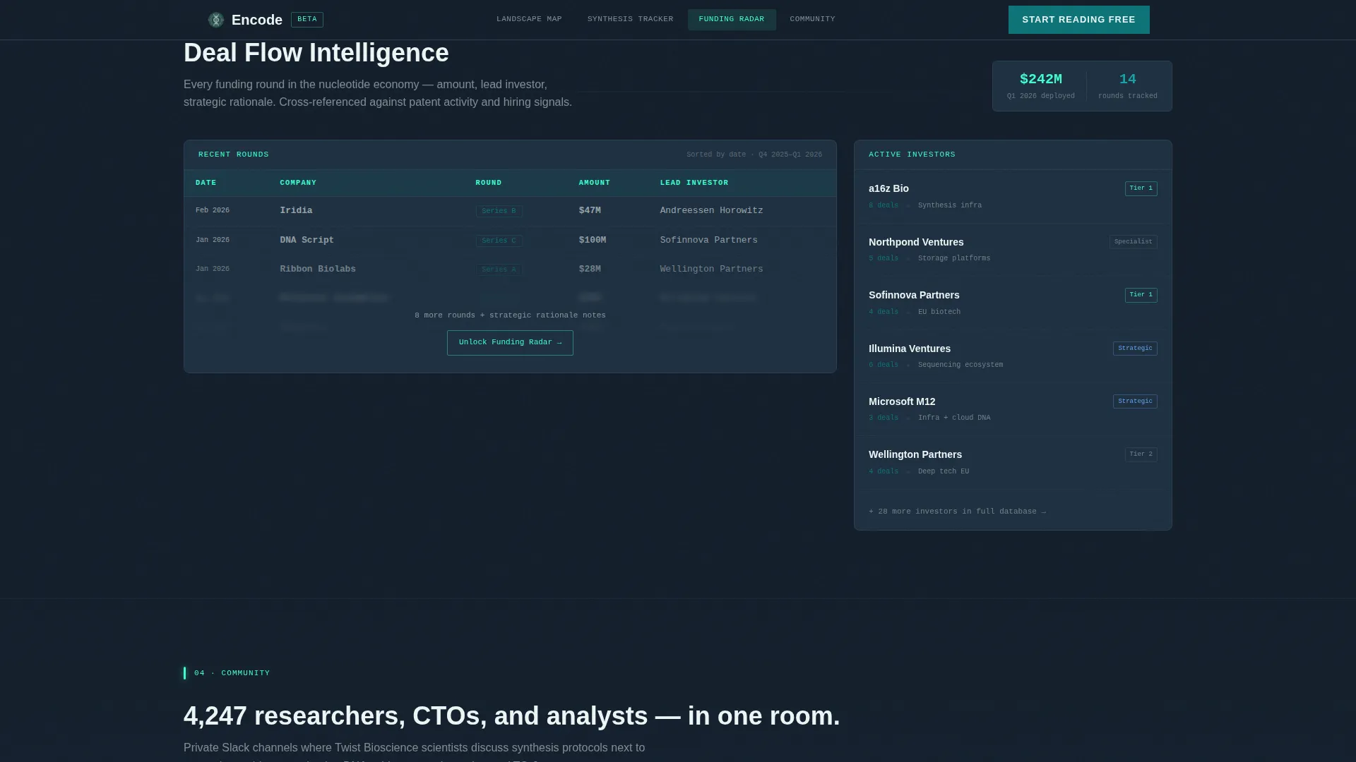 Authoritative Genetic Storage Landing Page Template