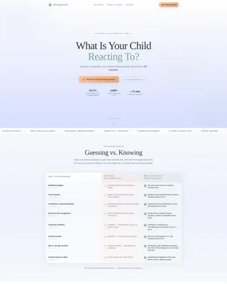 Certified Children Allergy Clinic Landing Page Template