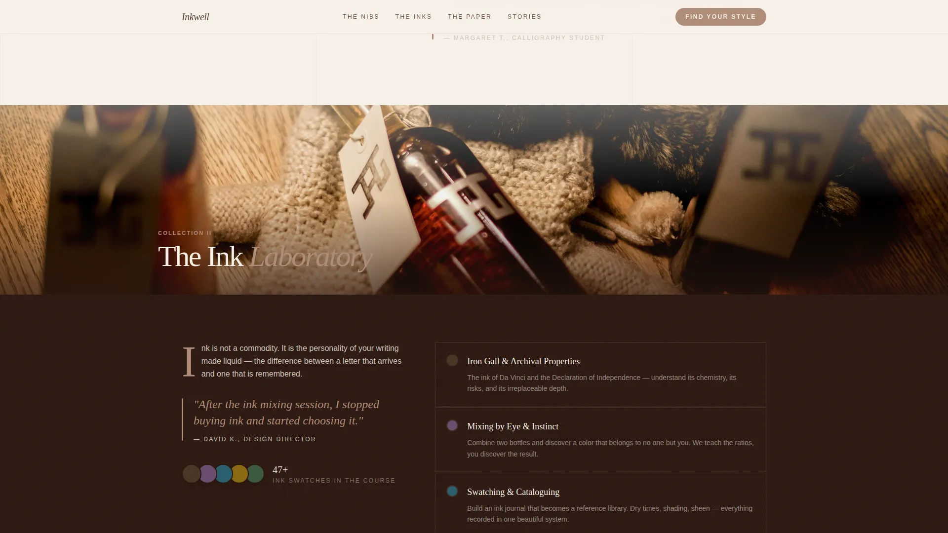 Premium Fine Writing Supplies Landing Page Template