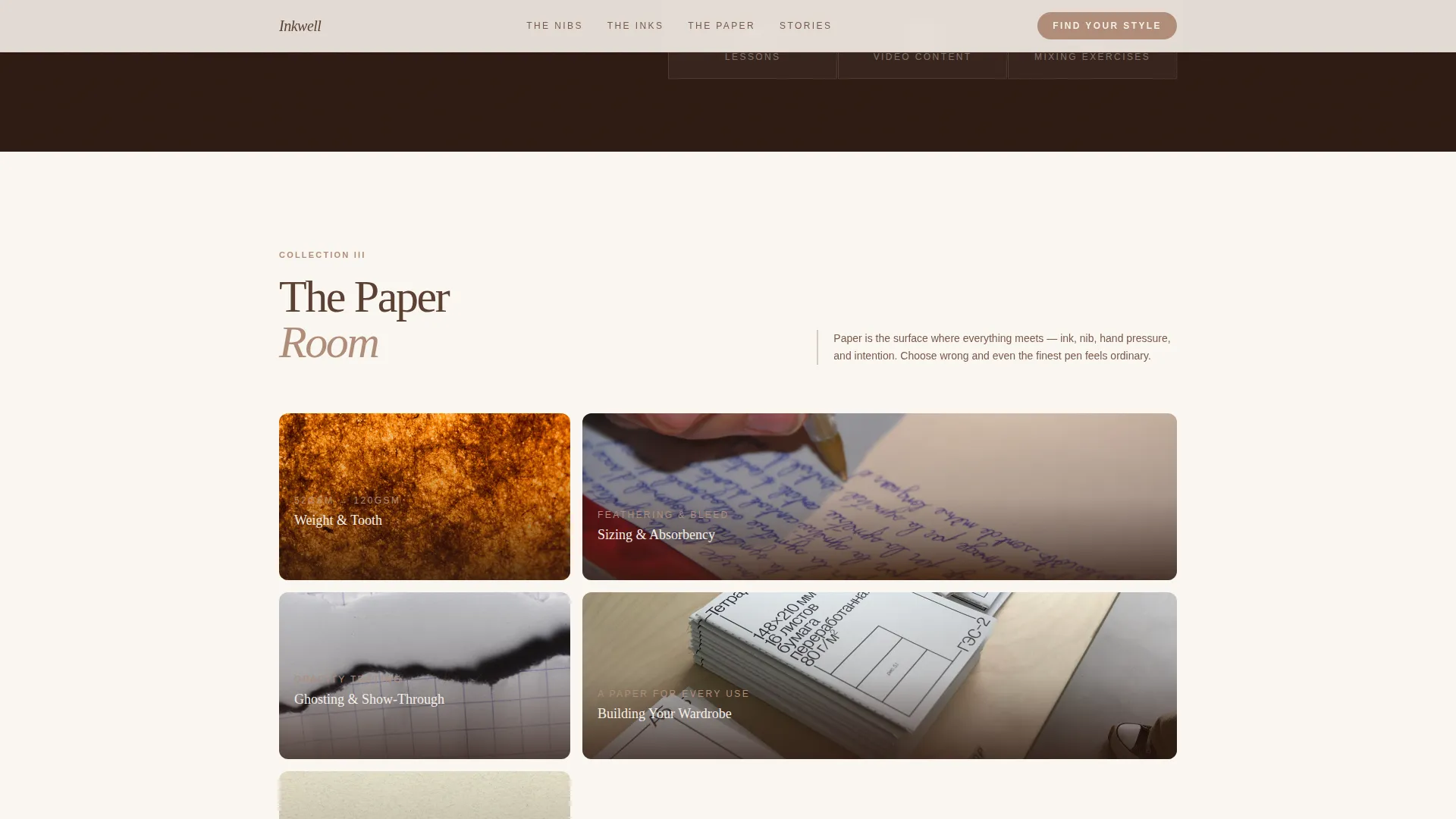 Premium Fine Writing Supplies Landing Page Template