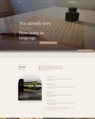Premium Fine Writing Supplies Landing Page Template