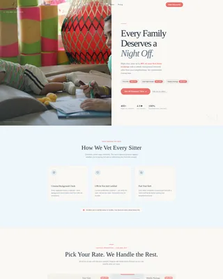Professional Childwatch Landing Page Template