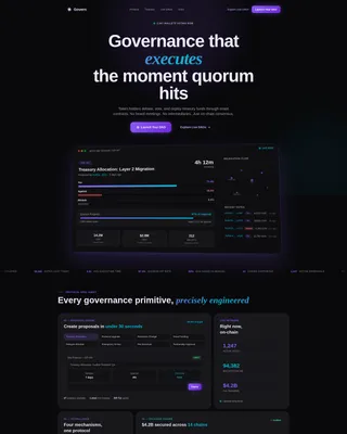 Transparent Decentralized Autonomous Organization Landing Page Template