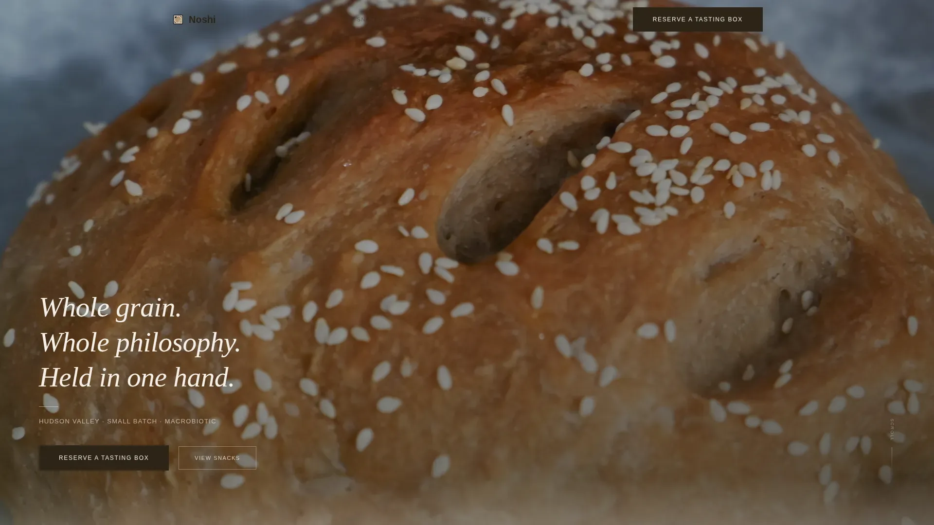 Macrobiotic Snack Brand Landing Page Template