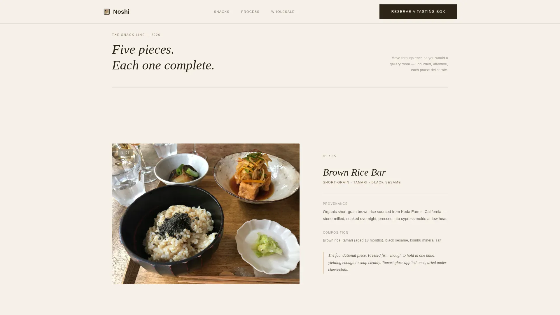 Macrobiotic Snack Brand Landing Page Template
