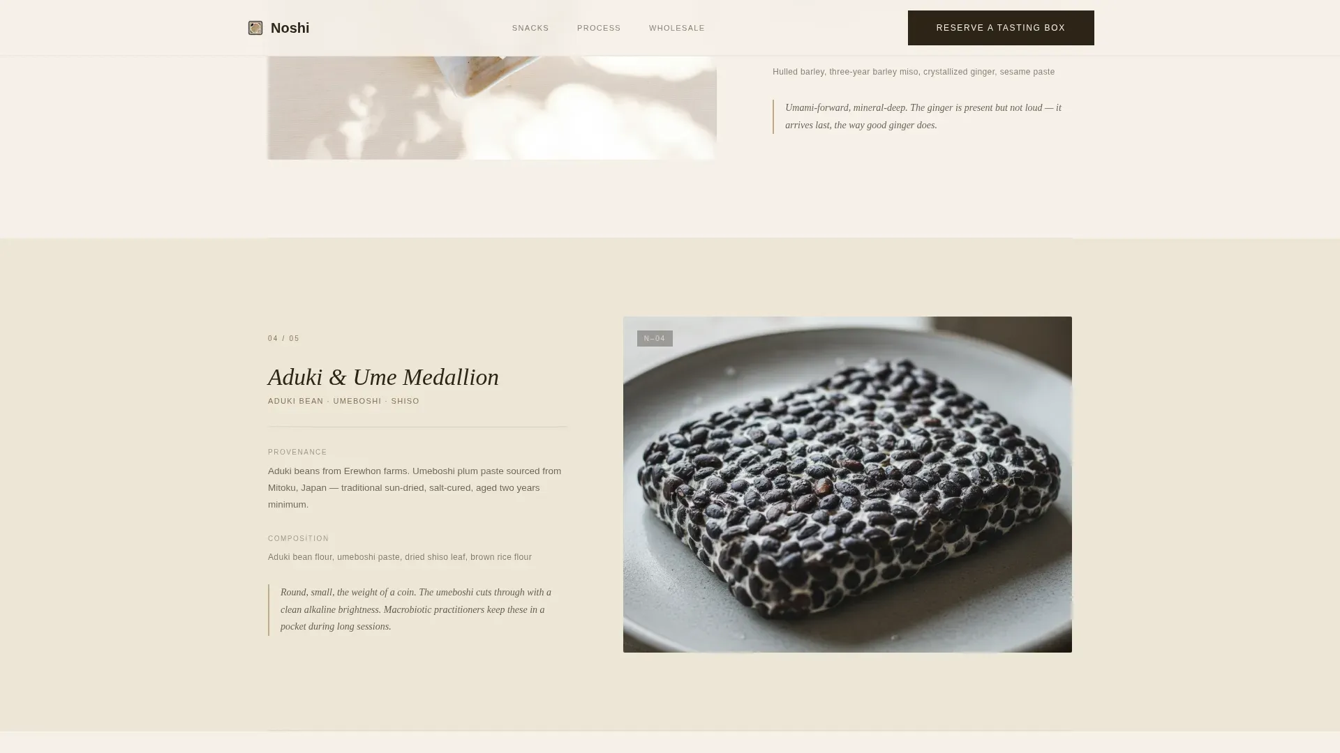 Macrobiotic Snack Brand Landing Page Template