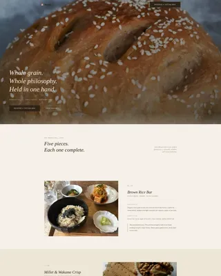 Macrobiotic Snack Brand Landing Page Template