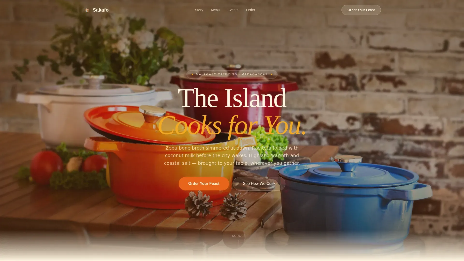 Authentic Malagasy Catering Landing Page Template