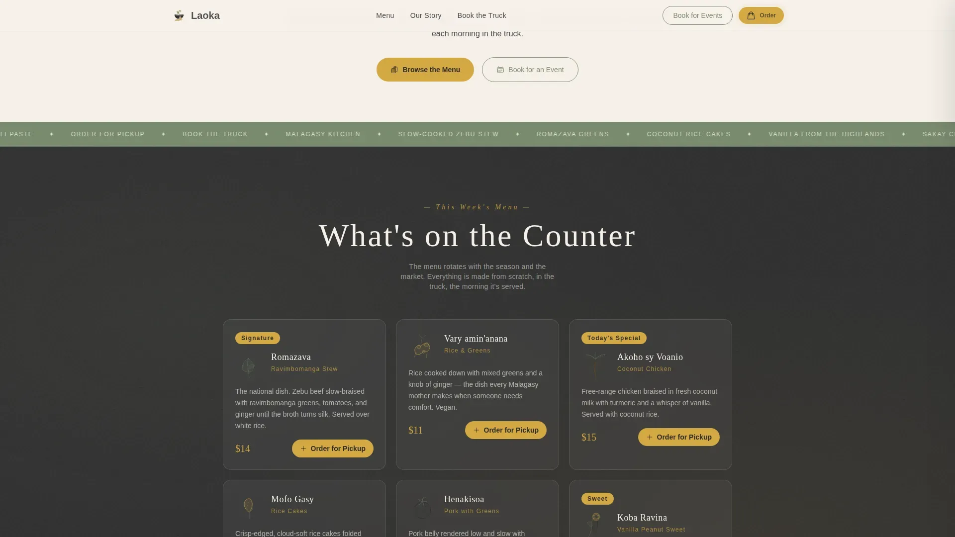 Vibrant Malagasy Kitchen Landing Page Template