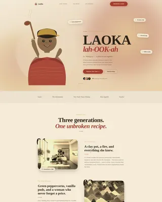 Warm Malagasy Restaurant Landing Page Template