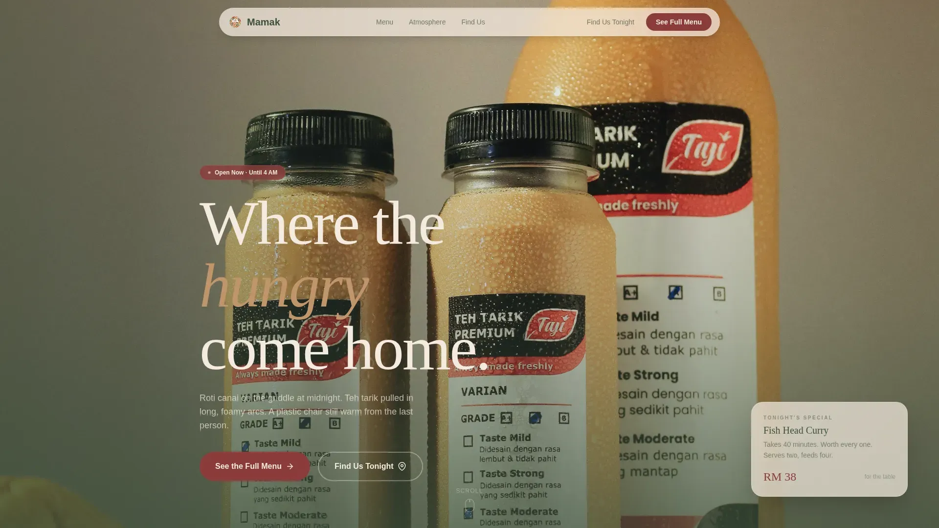 Authentic Malaysian Street Landing Page Template
