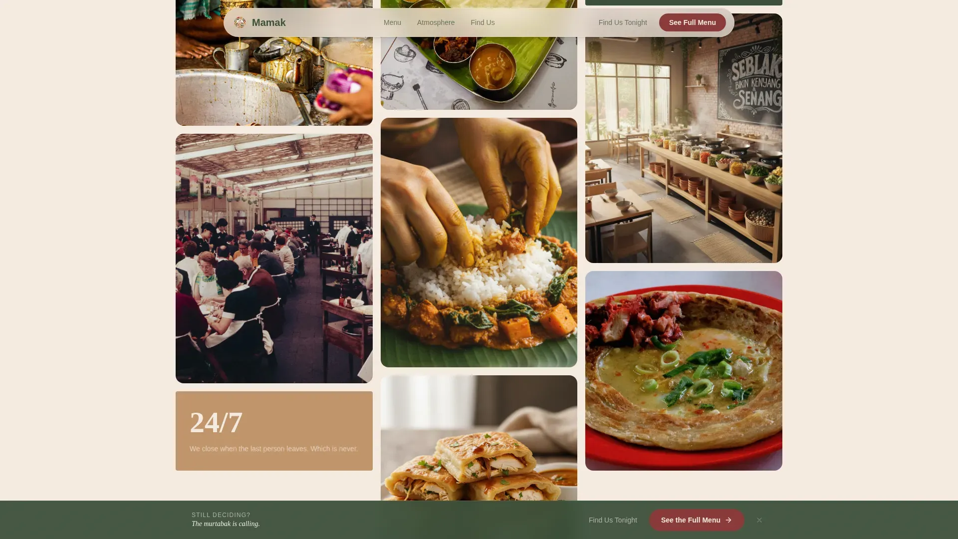 Authentic Malaysian Street Landing Page Template