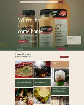 Authentic Malaysian Street Landing Page Template