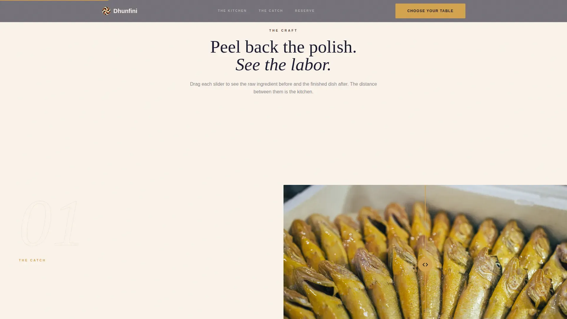 Reef to Table Maldivian Restaurant Landing Page Template