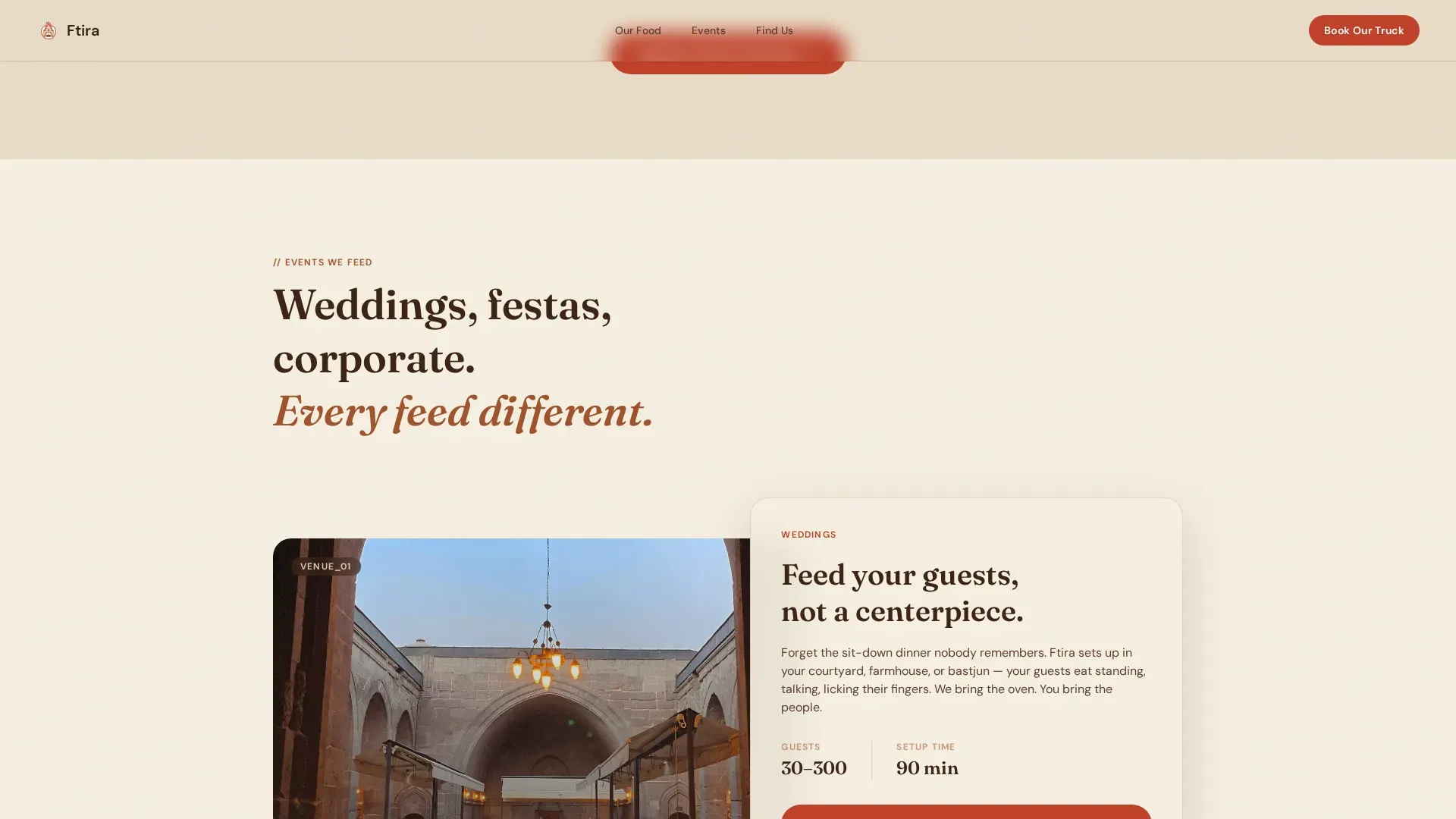 Luxe Minimal Mexican Food Truck Landing Page Template