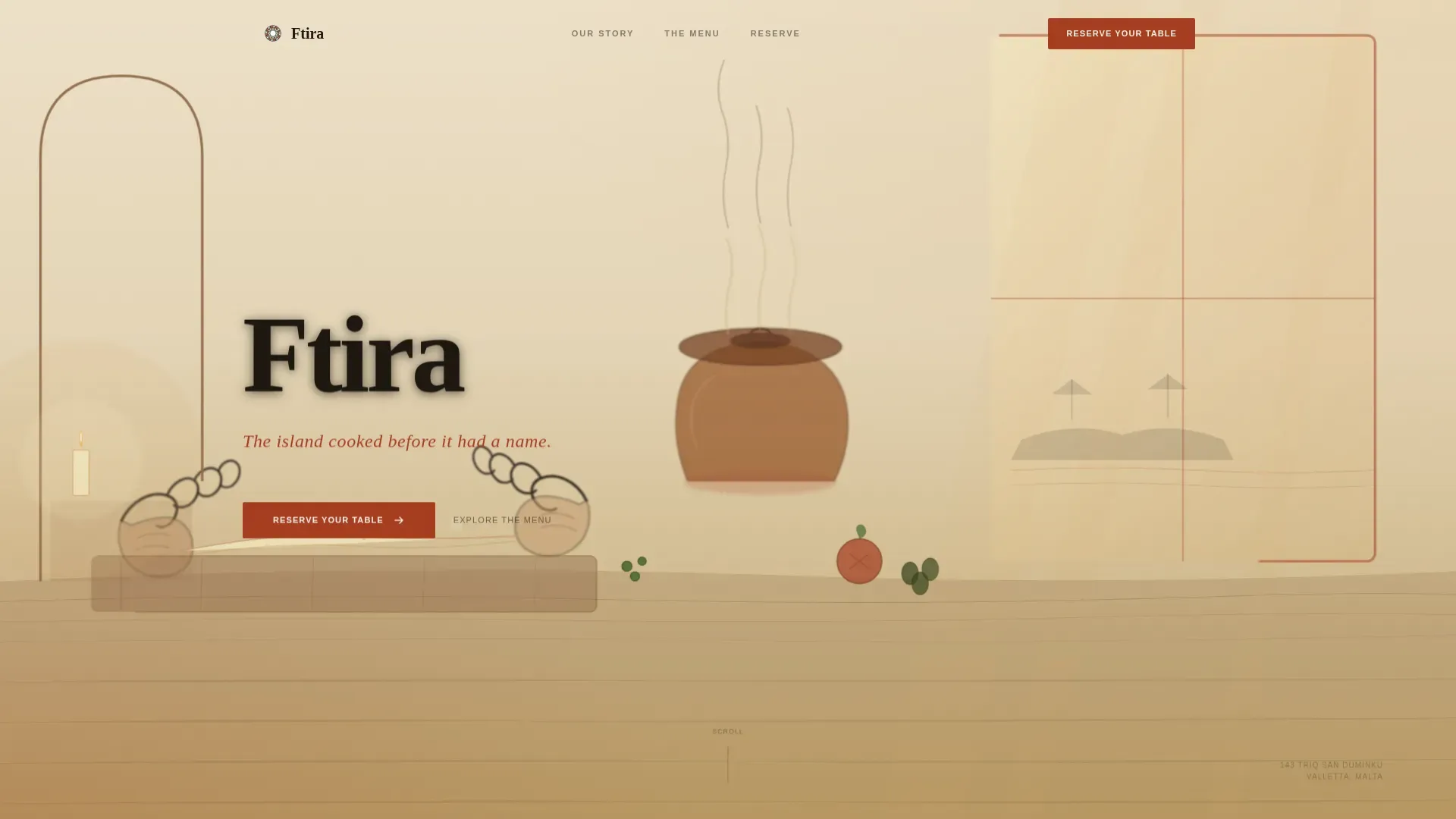 Immersive Maltese Cuisine Landing Page Template