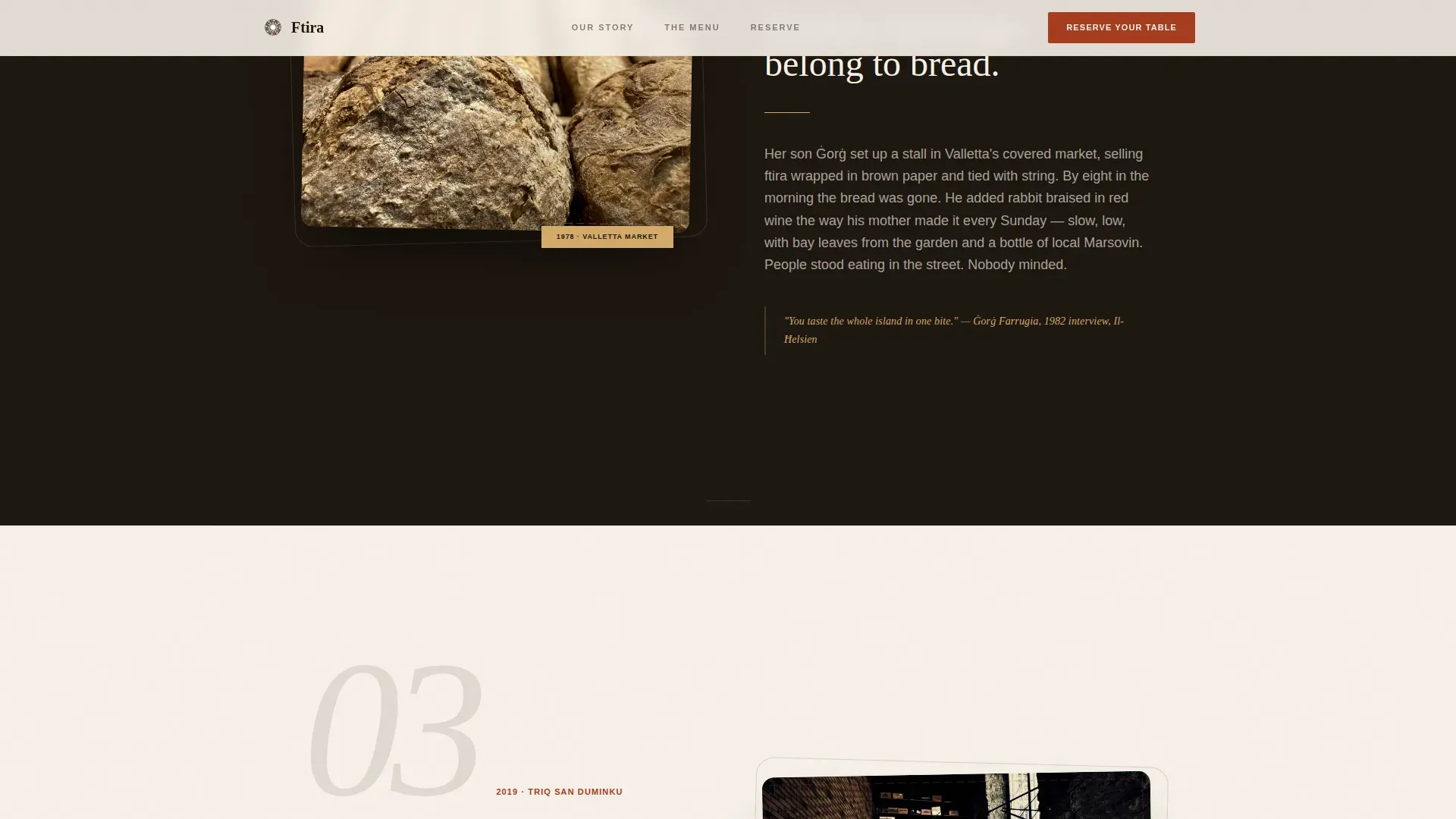 Immersive Maltese Cuisine Landing Page Template